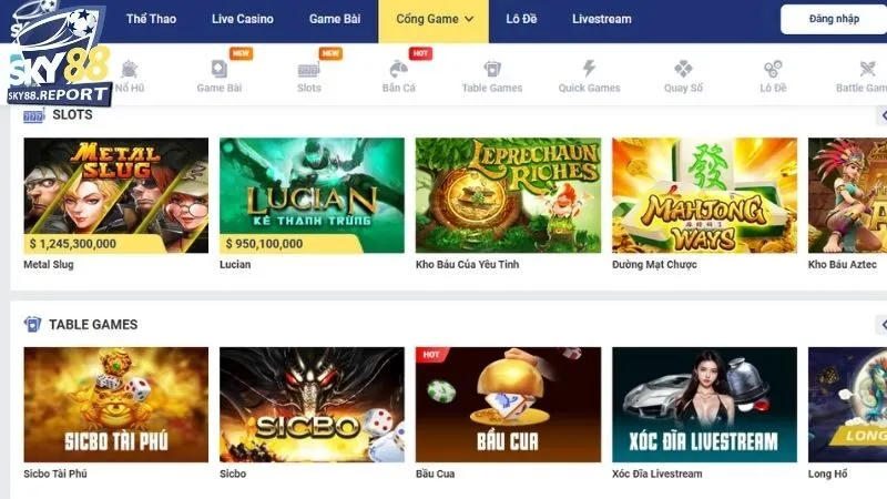 Giới Thiệu Sky88: Nền Tảng Cá Cược Toàn Diện, An Toàn 2 Giới thiệu Sky88